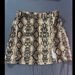 snake print skirt